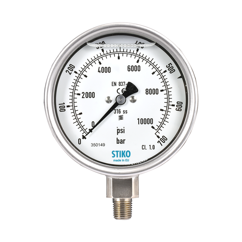 700 Bar Manometre <br/>Stiko MN0700BN1US<br/><span class=orange> [ 1/4" NPT- ø100mm - Class 1 ] </span>