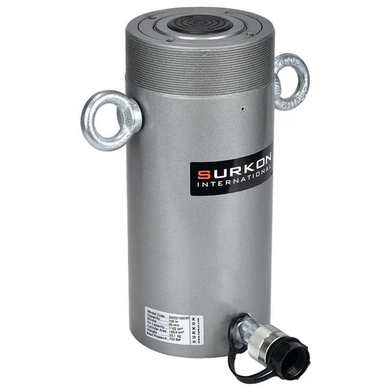 100 Ton Hidrolik Silindir  <br/> Surkon EWZ100050 <br/><span class=orange> [100 Ton - 50 mm Strok]</span> 