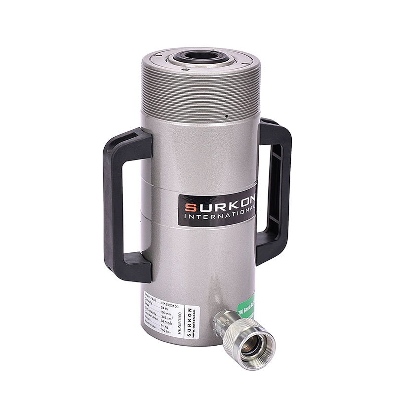 HKZ020100 Delikli Kriko <br/> Tek Etkili  - Yay Dönüşlü <br/><span class=orange> [ 24 Ton ]</span>