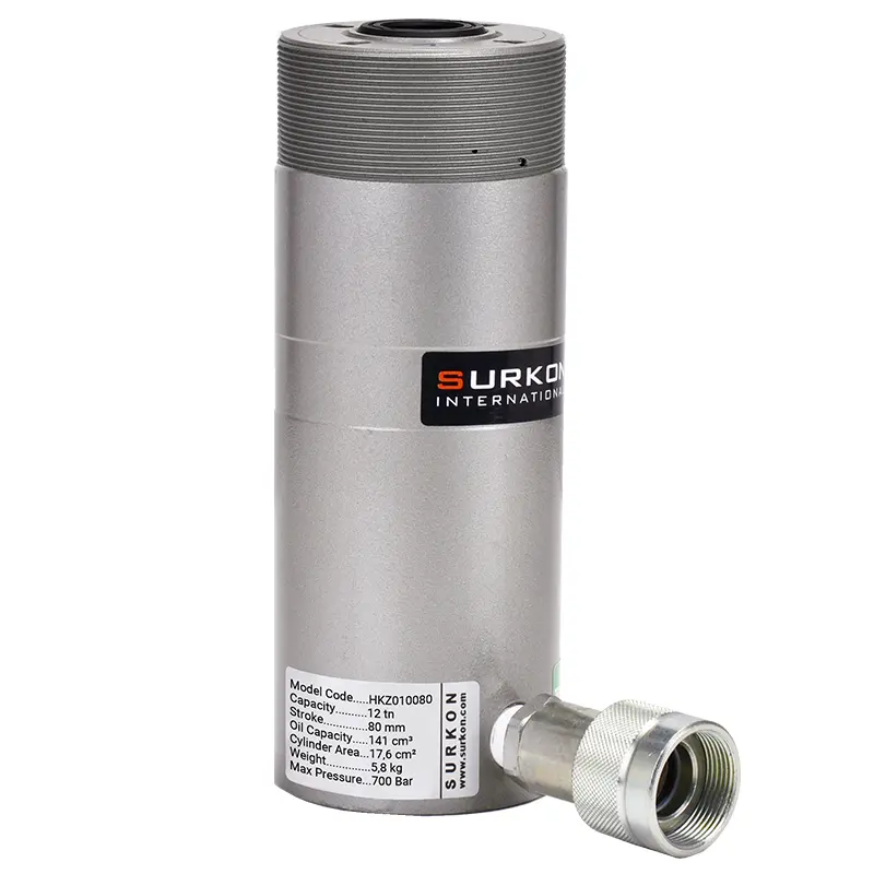 10 Ton Delikli Hidrolik Kriko  <br/> Surkon HKZ010080 <br/><span class=orange> [10 Ton - 80 mm Strok]</span>