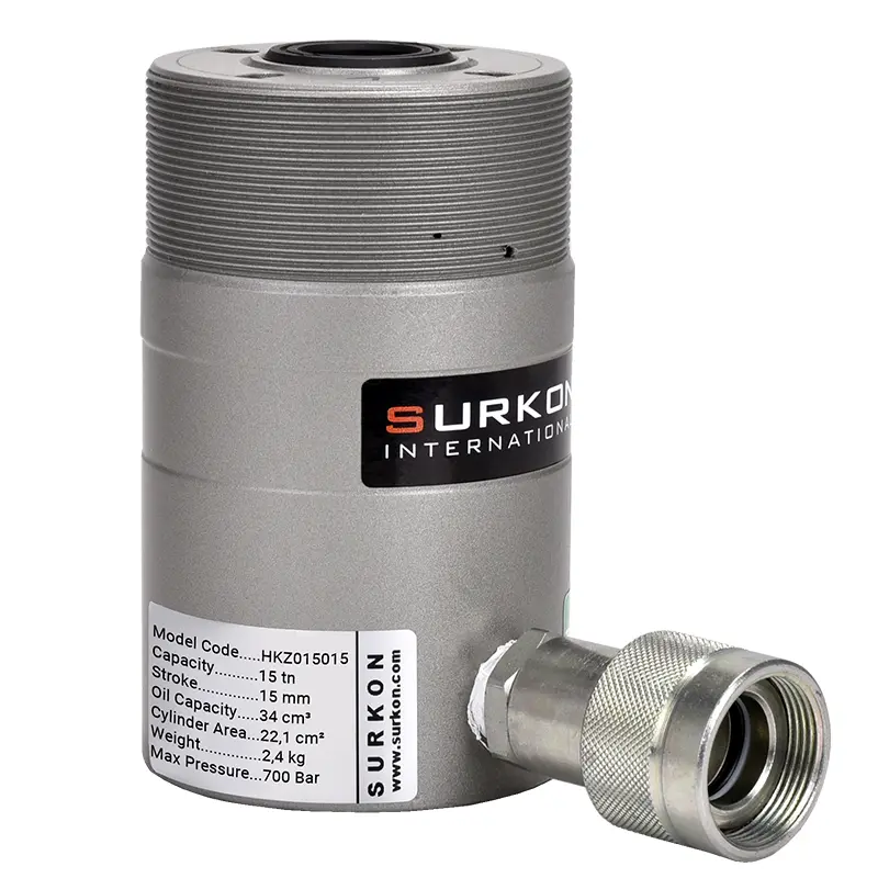 15 Ton Delikli Hidrolik Kriko  <br/> Surkon HKZ015015 <br/><span class=orange> [15 Ton - 15 mm Strok]</span>