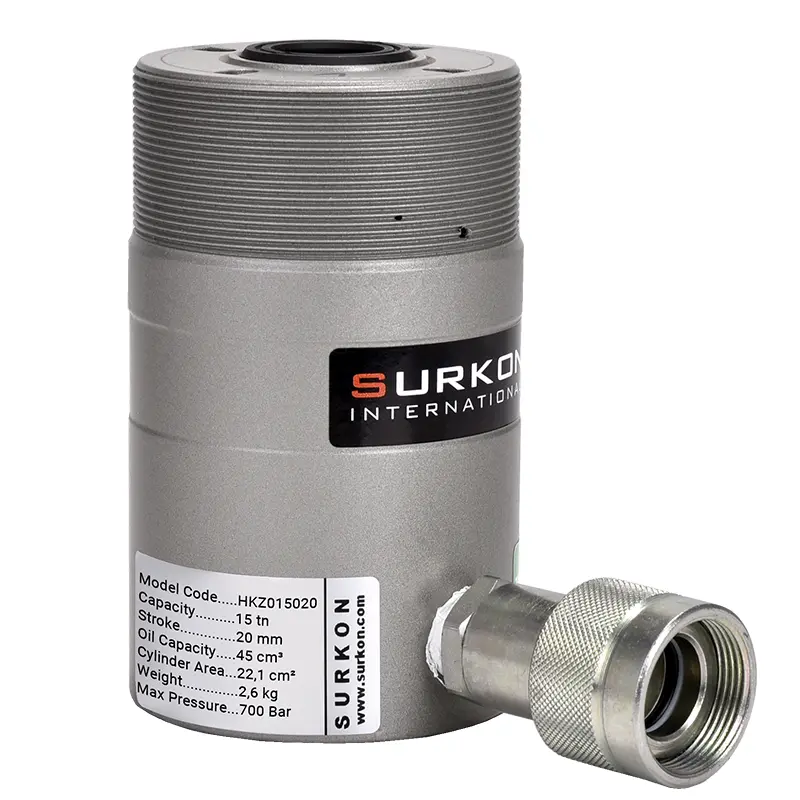 15 Ton Delikli Hidrolik Kriko  <br/> Surkon HKZ015020 <br/><span class=orange> [15 Ton - 20 mm Strok]</span>