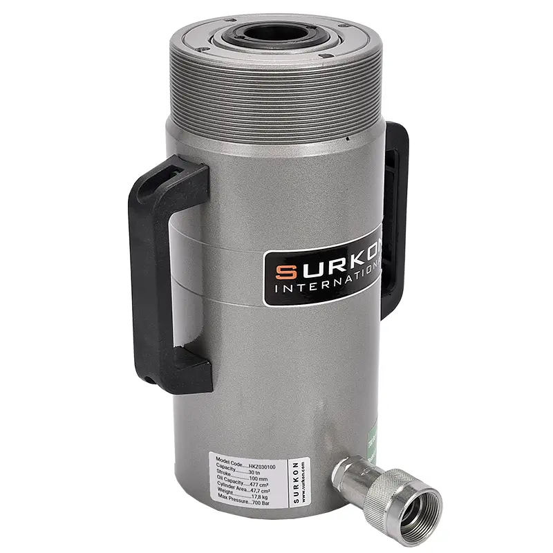 30 Ton Delikli Hidrolik Kriko  <br/> Surkon HKZ030100 <br/><span class=orange> [30 Ton - 100 mm Strok]</span>