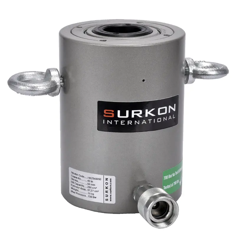 40 Ton Delikli Hidrolik Kriko  <br/> Surkon HKZ040050 <br/><span class=orange> [40 Ton - 50 mm Strok]</span>