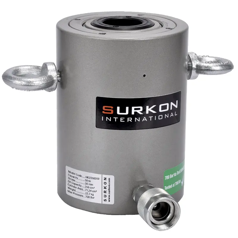 50 Ton Delikli Hidrolik Kriko  <br/> Surkon HKZ050050 <br/><span class=orange> [50 Ton - 50 mm Strok]</span>