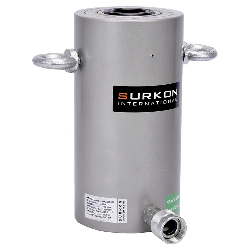 80 Ton Delikli Hidrolik Kriko  <br/> Surkon HKZ080100 <br/><span class=orange> [80 Ton - 100 mm Strok]</span>