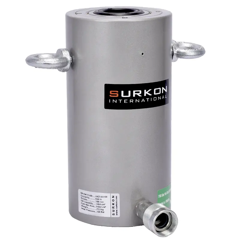 100 Ton Delikli Hidrolik Kriko  <br/> Surkon HKZ100100 <br/><span class=orange> [100 Ton - 100 mm Strok]</span>