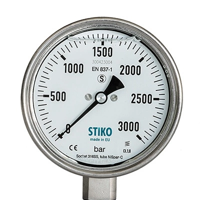 Stiko 3000 Bar Manometre <br/><span class=orange> [ M16x1.5 - ø 100mm - Class 1.0 ] </span>
