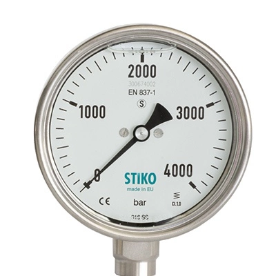 Stiko 4000 Bar Manometre <br/><span class=orange> [ M16x1.5 - ø 100mm - Class 1.0 ] </span>