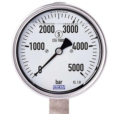 Wika 5000 Bar Manometre <br/> <span class=orange> [ M16 x 1.5 - ø 100 mm - Class 1.0 ] </span>