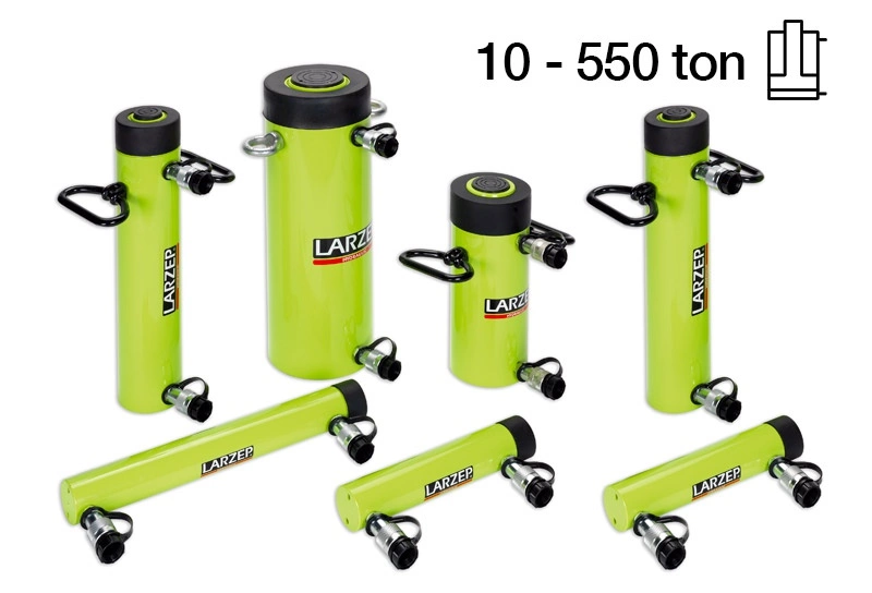 Larzep D Serisi <br/> Çift Etkili Hidrolik Krikolar <br/> <span class=orange> [10 – 550 Ton] </span>