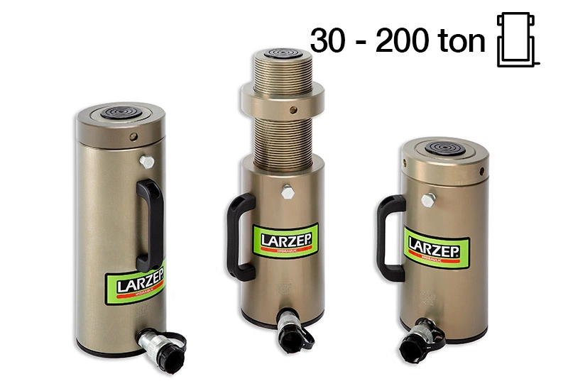 Larzep SAT Serisi <br/> Yük Dönüşlü Hidrolik Krikolar <br/> <span class=orange> [30 – 200 Ton] </span>
